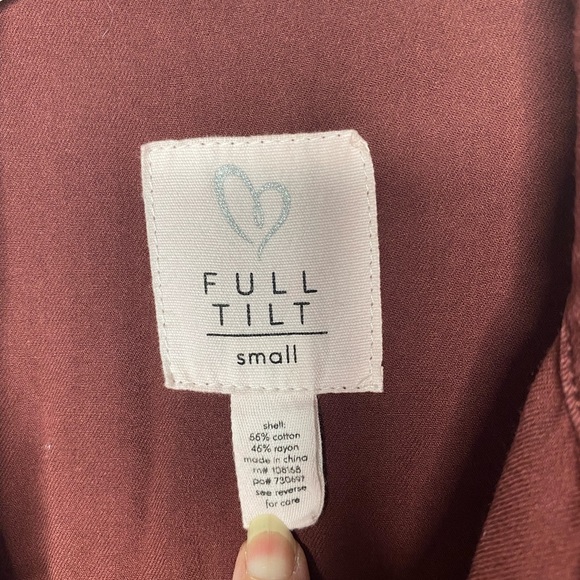 Full Tilt Burgundy Utility Jacket Women’s Small - Picture 10 of 12